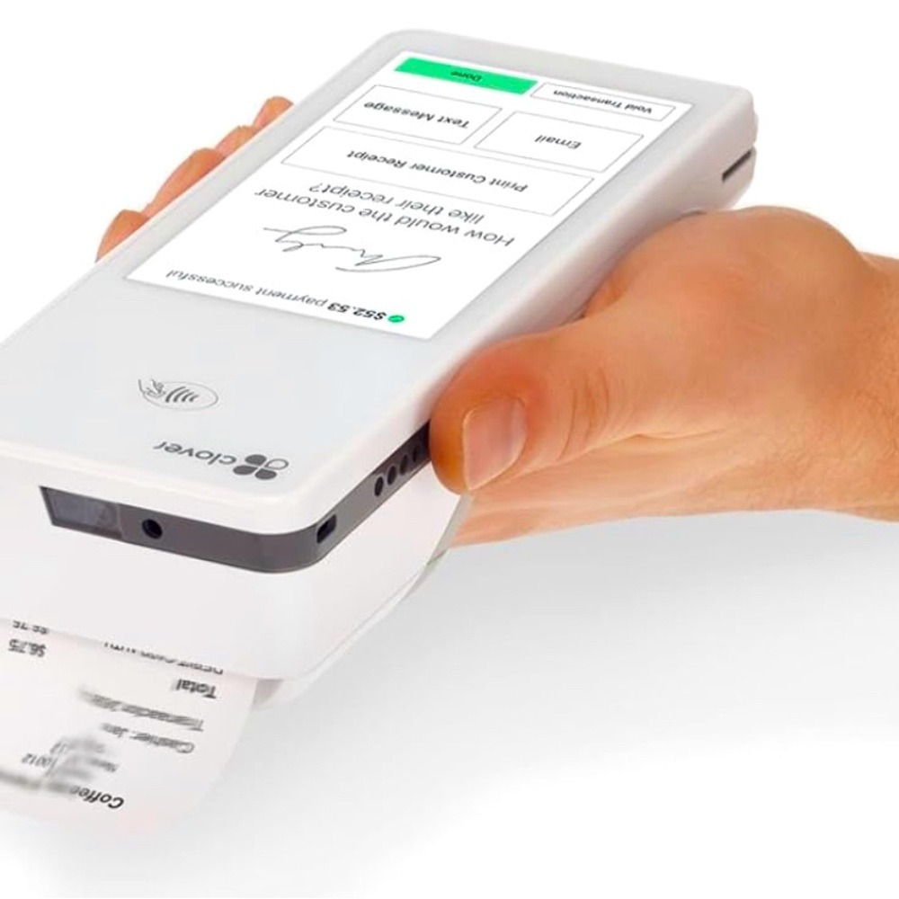 Clover wireless handheld credit card Machine